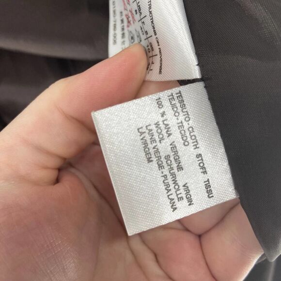 MaxMara Strong Shoulder Black wool notch collar Single Button Blazer womens 8 - Picture 5 of 7